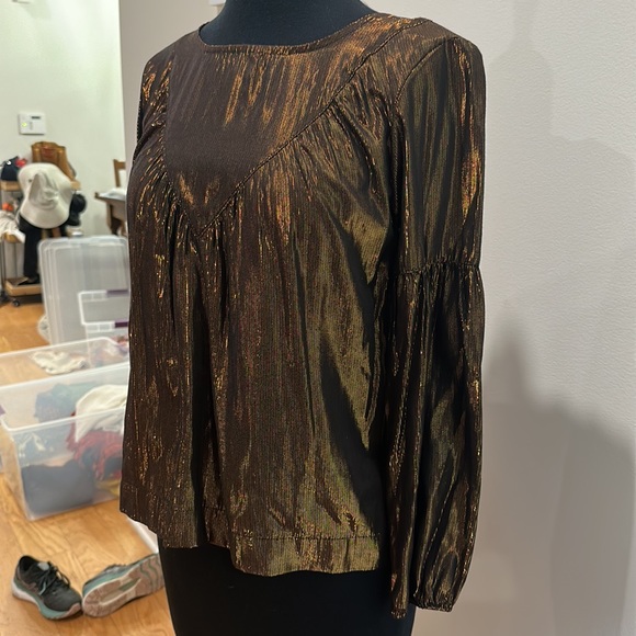 Bronze Metallic Blouse from Anthropologie - Picture 5 of 8
